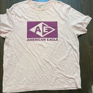 American Eagle Outfitters Men’s Pink and Purple Short Sleeve Tee 2XL